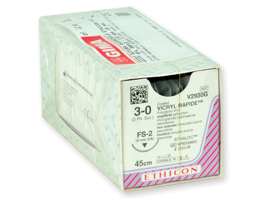 SUTURA ASSORBIBILE ETHICON VICRYL RAPID - 3/0 ago 19 mm