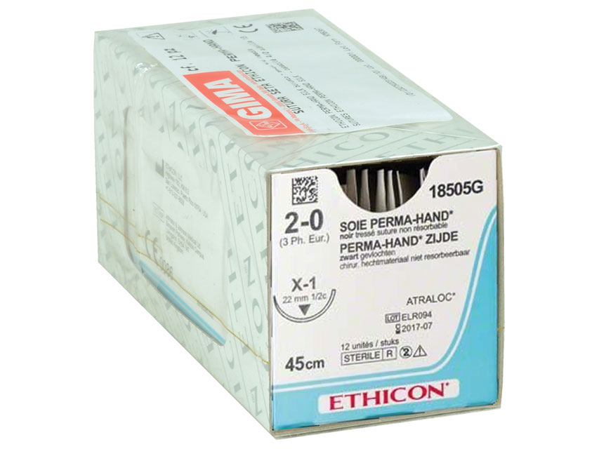 SUTURA SETA ETHICON PERMA-HAND - 2/0 ago 22 mm