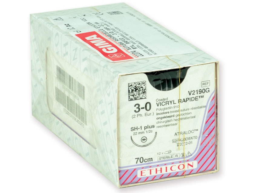 SUTURA ASSORBIBILE ETHICON VICRYL RAPID - 3/0 ago 22 mm