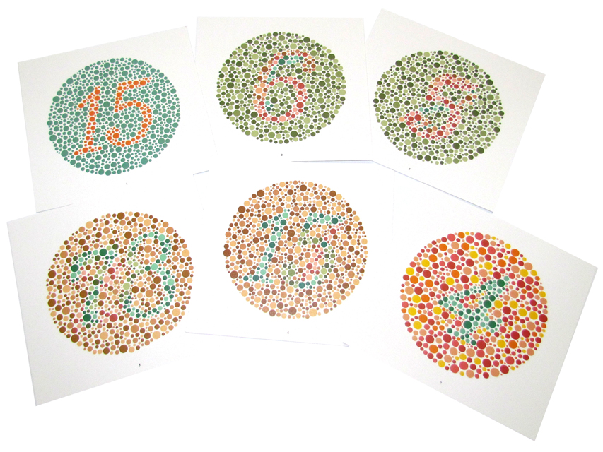 TEST GIMA DI PERCEZIONE DEL COLORE - 15 tavole - adulto nuovi numeri