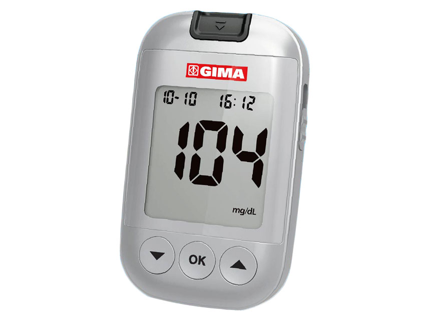 KIT COMPLETO GLUCOMETRO GIMA Bluetooth mg/dl - GB, FR, ES, IT