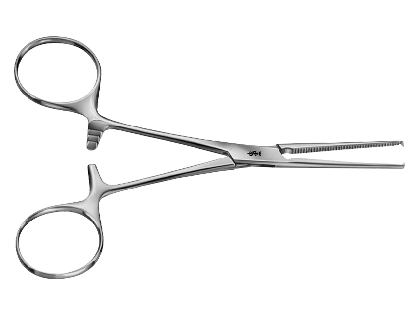 PINZA EMOSTATICA KOCHER AESCULAP - retta - denti 1x2 - 14 cm - BH614R