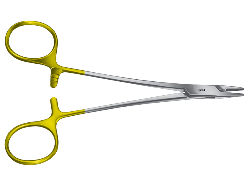 PORTA-AGHI BABY-CRILE-WOOD DUROGRIP AESCULAP IN CT - retto - 14,5 cm - BM016R