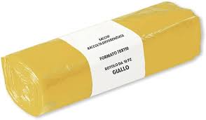 Sacco giallo trasparente grande rotolo