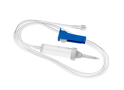 Set per infusione con presa d'aria e regolatore di flusso a due scale BD
