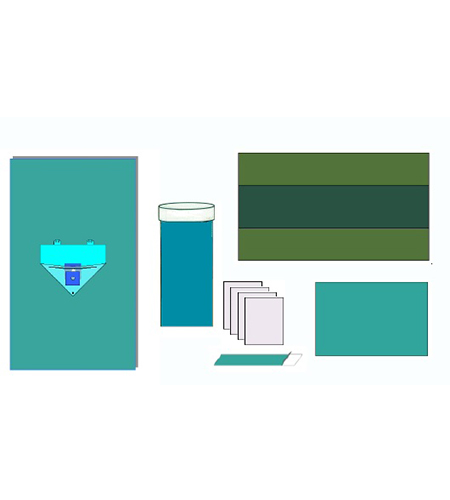 Set chirurgico per artroscopia tnt triaccoppiato colore azzurro
