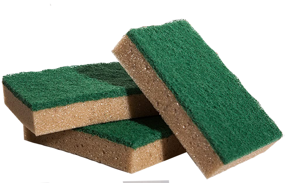 Spugna abrasiva accoppiata gialla/verde doppio uso