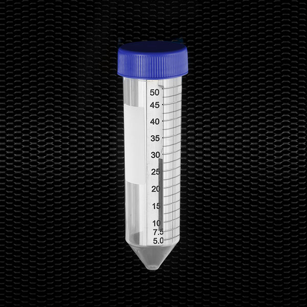 Provette 30x115 mm 50 ml polip. coniche grad. t/vite serigrafate
