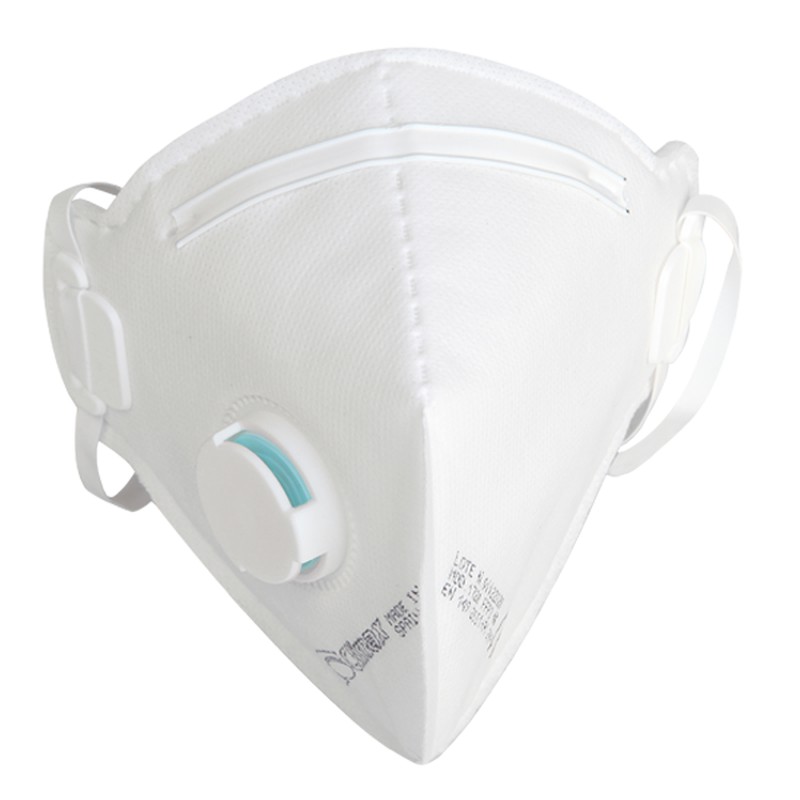 Mascherina respiratoria ffp3 pieghevole con valvola
