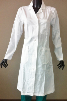 Camice medico donna "Violetta" 100% cotone - Bianco