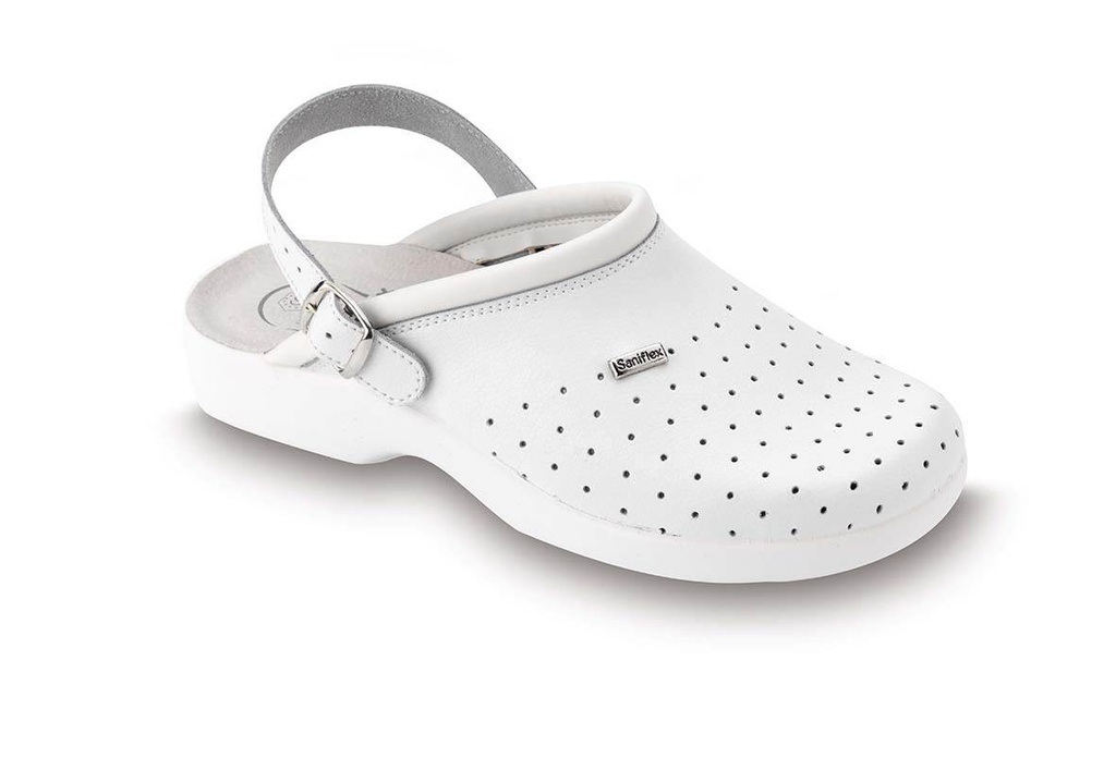 Zoccolo autoclavabile c/puntale di protezione bianco 35/36
