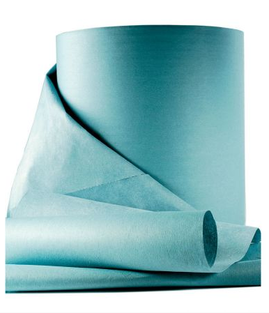 Bobina K39 goffrata turchese 220 strappi  55% cellulosa 45% poliestere