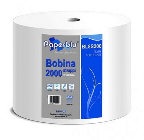 Bobina 2000 strappi pura cellulosa 2v