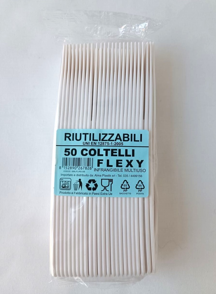 Coltello Flexy PP colore bianco infrangibile