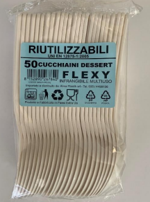 Cucchiaino Flexy PP colore bianco infrangibile
