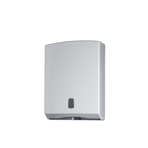 Distributore di carta asciugamani - piegata a C, Z, M o V in abs bianco mod. Basica 400 fogli