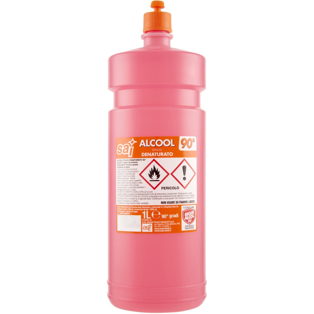Alcool denaturato 90° 1 lt SAI