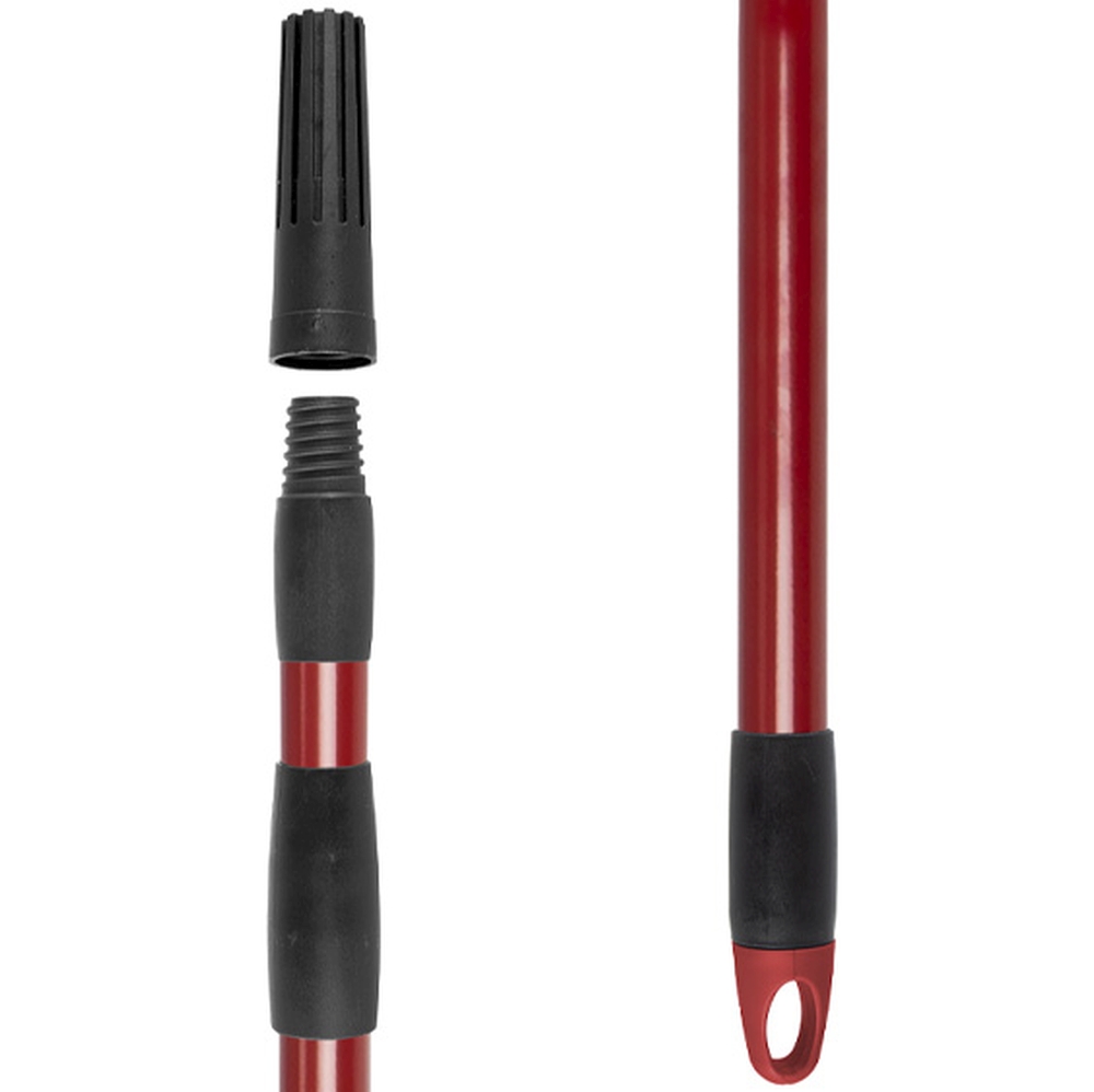 Asta telescopica plastificata col.rosso - 2X150 CM =3,00 M