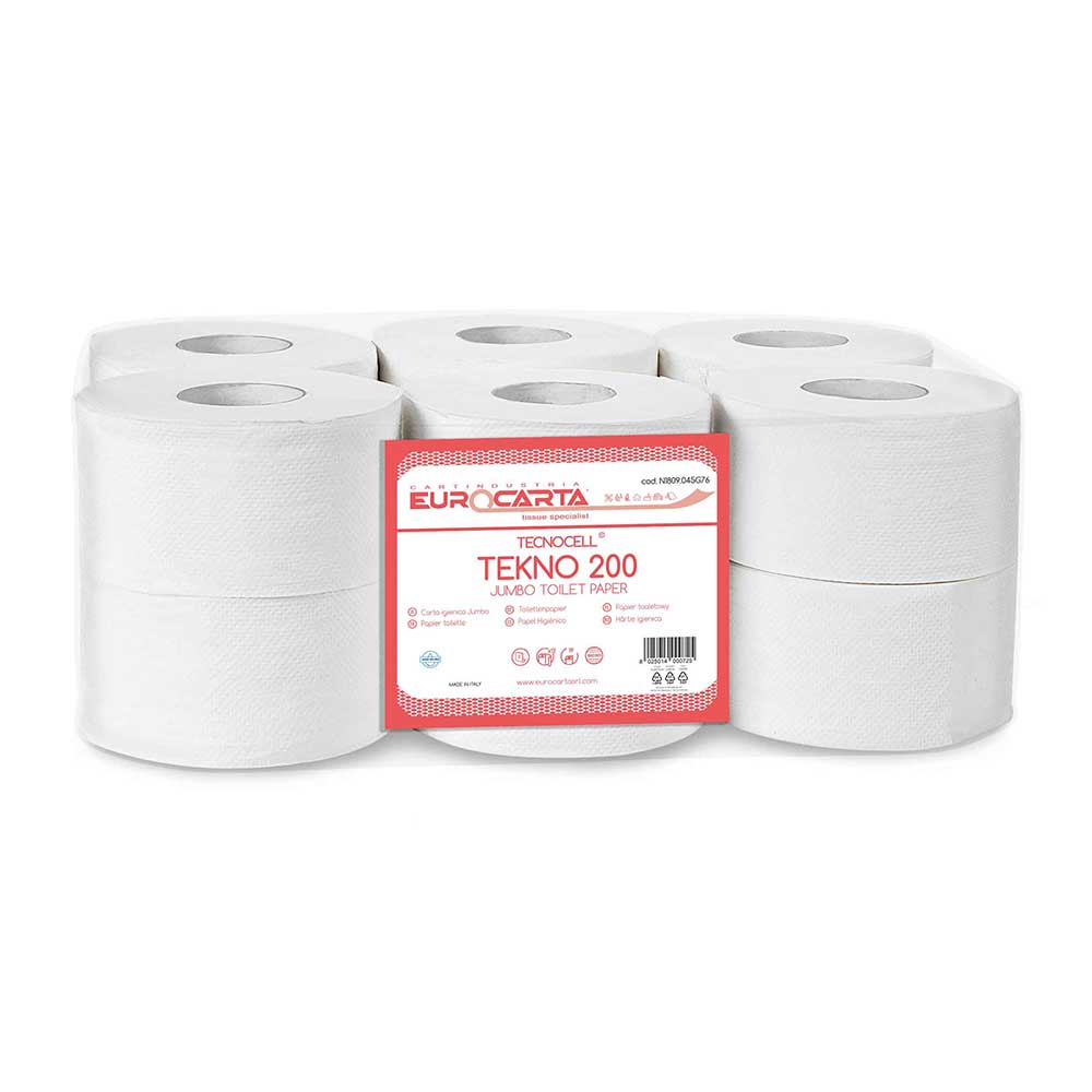 Carta igienica mini jumbo 144mt  2veli pura cell