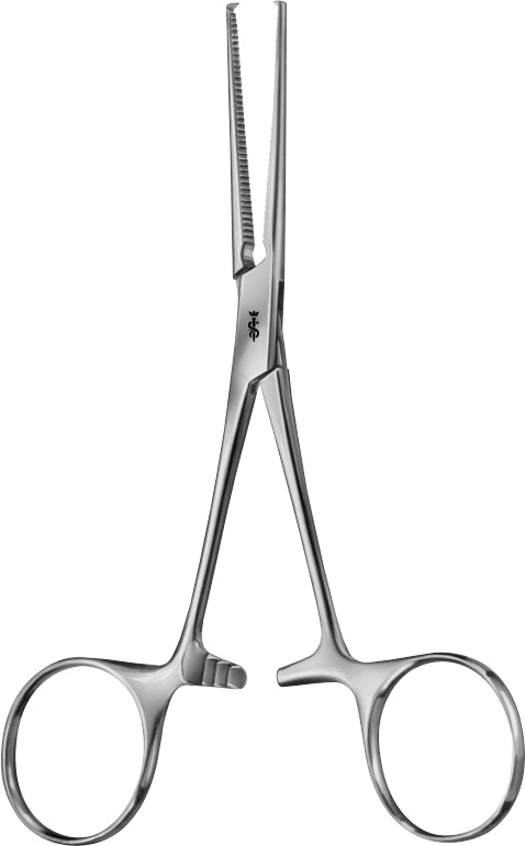 PINZA EMOSTATICA KOCHER RETTA 1x2 DENTI 140MM