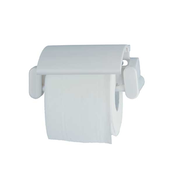 Distributore di carta igienica in rotolo standard in abs bianco mod. Simply