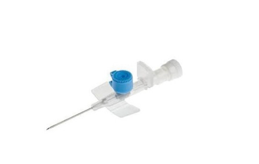 Ago cannula con alette 1via g22 sistema sicurezza passivo
