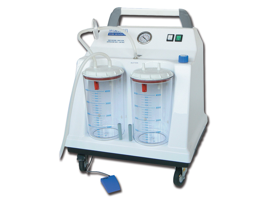 ASPIRATORE TOBI HOSPITAL  2 vasi da 4 litri + pedale