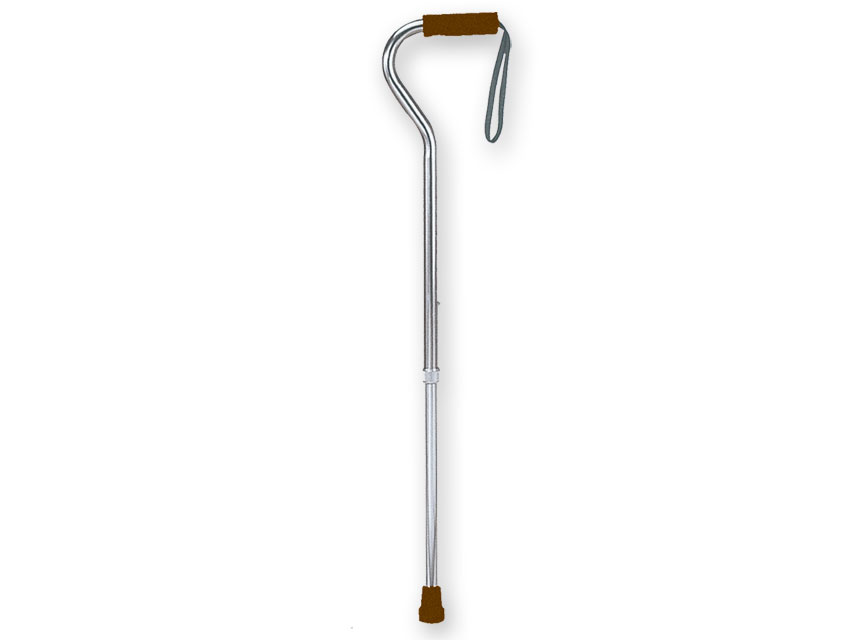BASTONE ALLUMINIO CON MANICO CURVO