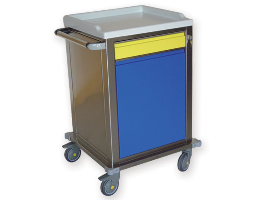 CARRELLO MODULARE INOX  1+1 cassetti