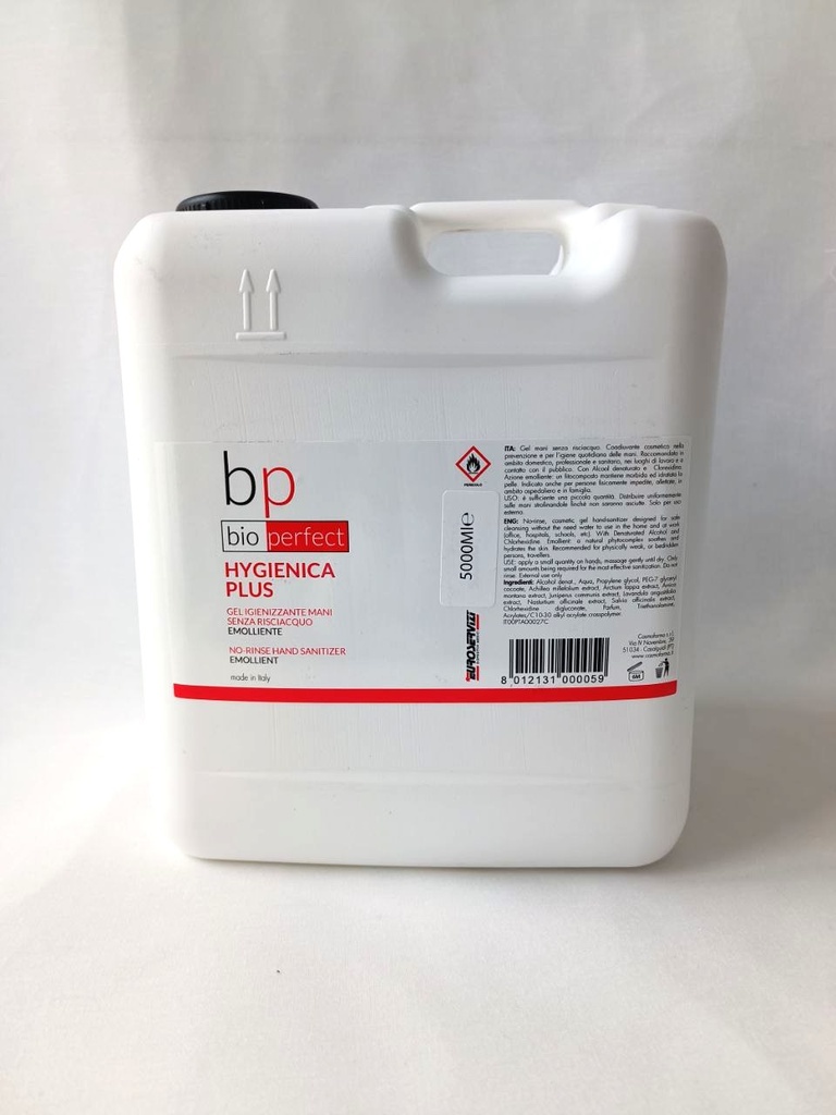 Hygienica plus 60 gel mani igienizzante tanica lt.5