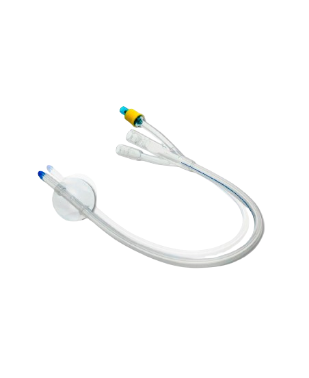 Catetere foley in silicone puro linea radiopaca a 3 vie ch 16