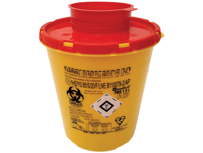 CONTENITORE RIFIUTI TAGLIENTI LINEA PBS  1,5 litri