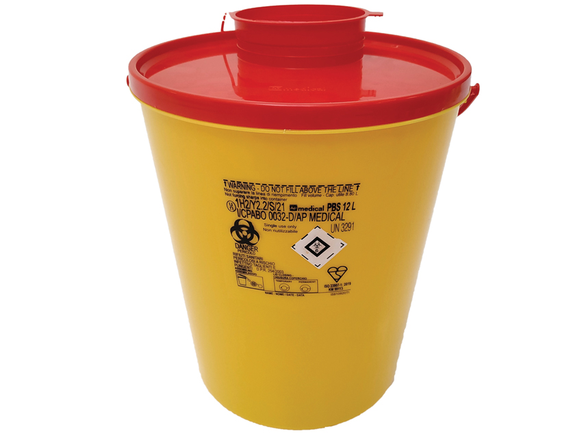 CONTENITORE RIFIUTI TAGLIENTI LINEA PBS  12 litri