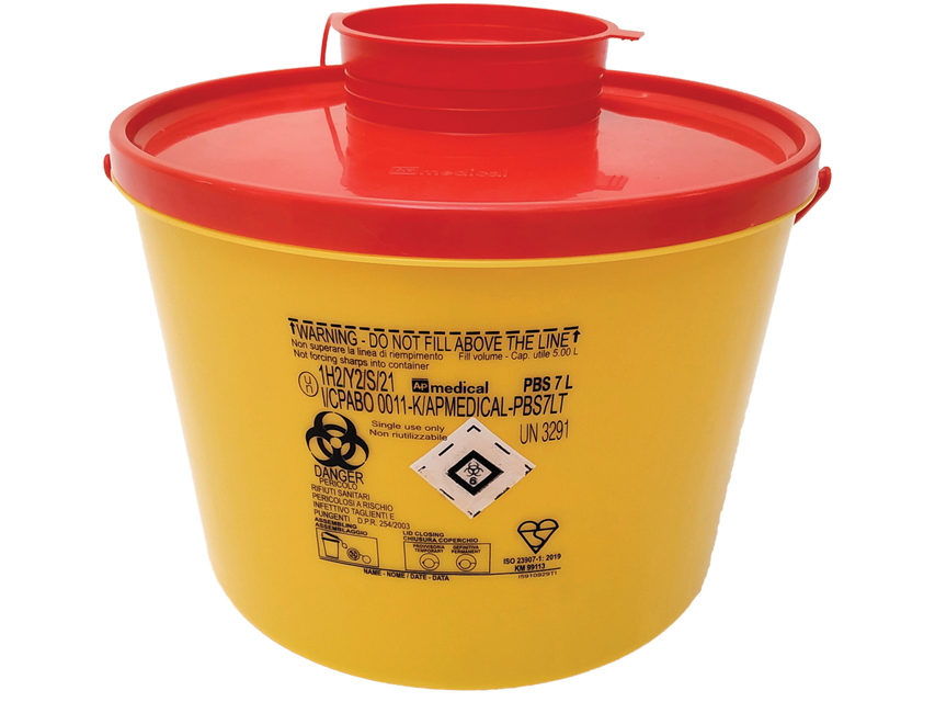 CONTENITORE RIFIUTI TAGLIENTI LINEA PBS  7 litri