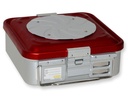 CONTAINER CON VALVOLA piccolo h100 mm  rosso