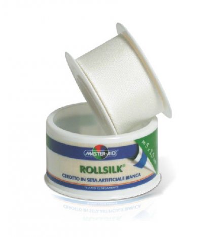 Cerotto adesivo in acetato-seta bianco 9,14x5cm Roll Silk