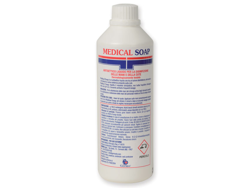 MEDICAL SOAP sapone disinfettante, flacone da 0,5 litri