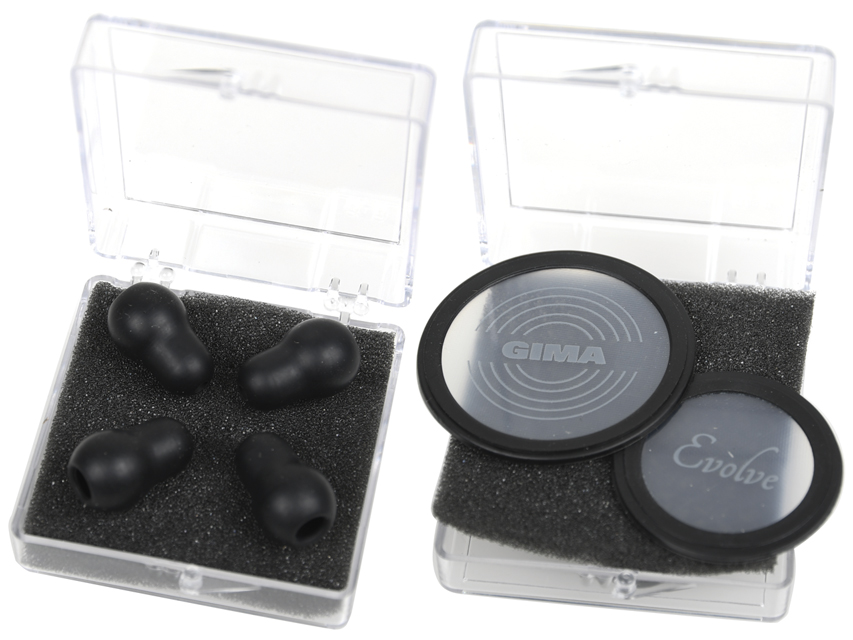 KIT GIMA EVOLVE: 2 DIAFRAMMI FLUTTUANTI + 2 PAIA DI OLIVE - nero - ricambio