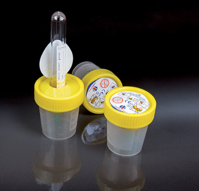 Contenitore urina 60ml sterile c/disp.di prelievo con provetta sottovuoto vacuum
