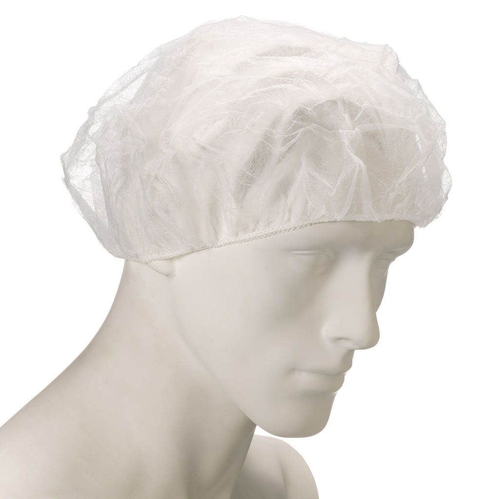 Cuffia rotonda areata polipropilene bianca