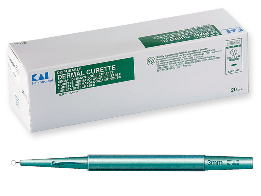 Curette dermatologiche KAI diametro 7 mm monouso sterili
