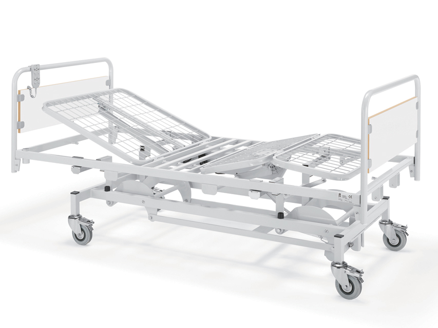 LETTO A TRE SEZIONI AD ALTEZZA VARIABILE - elettrico - con ruote