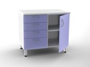 UNITÀ BASE DOPPIA 4 cassetti + 1 porta con 2 scaffali - colore a richiesta