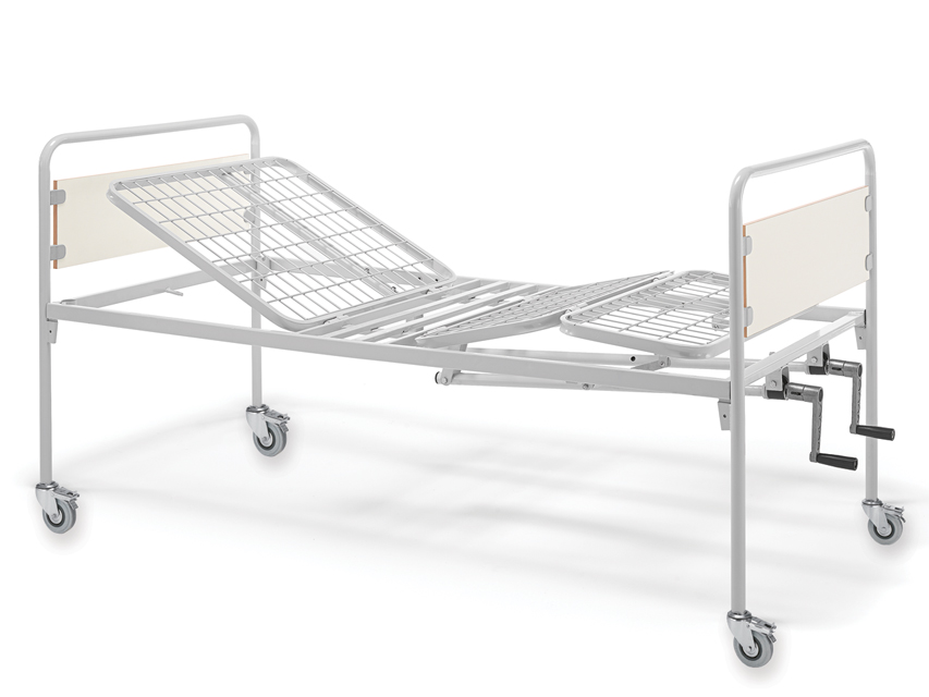 LETTO A TRE SEZIONI - 2 manovelle - con ruote