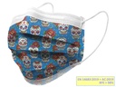 GISAFE MASCHERINA CHIRURGICA FILTRANTE 98% 3 VELI tipo IIR con elastici - adulti - teschi - flowpack