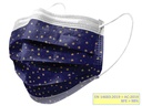 GISAFE MASCHERINA CHIRURGICA FILTRANTE 98% 3 VELI tipo IIR con elastici - adulti - stars - flowpack
