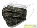 GISAFE MASCHERINA CHIRURGICA FILTRANTE 98% 3 VELI tipo IIR con elastici - adulti - militare - flowpack