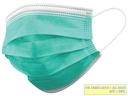 GISAFE MASCHERINA CHIRURGICA FILTRANTE 98% 3 VELI tipo IIR con elastici - adulti - verde chiaro - scatola