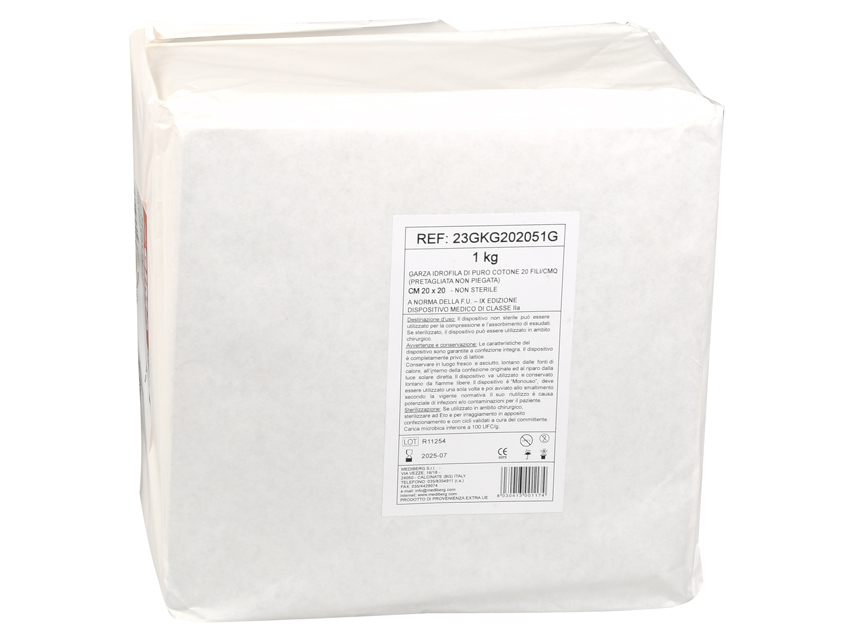 GARZA COTONE 20x20 cm confezione da 1 kg