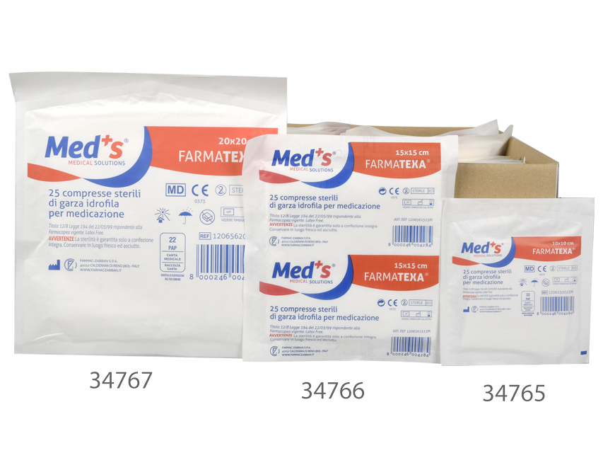 GARZA COTONE STERILE 10X10cm - buste da 25pz.